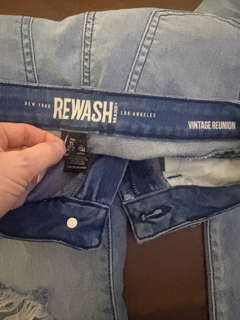 Rewash Light Blue Ripped Skinny Jeans - Picture 4 of 4